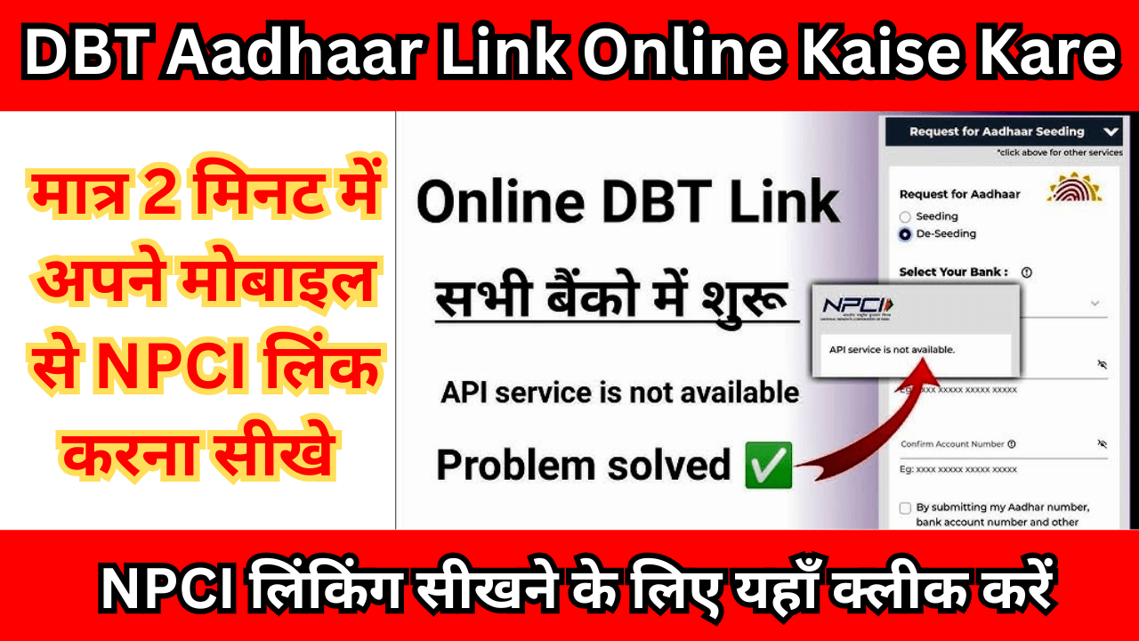 DBT Aadhaar Link Online Kaise Kare